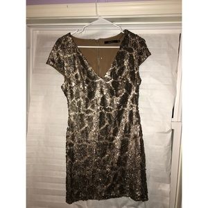 Ark and Co. sequin dress giraffe print